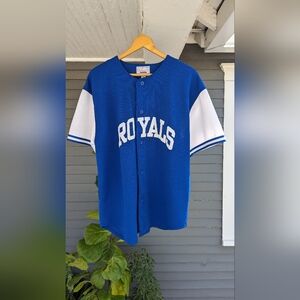 Vintage 90s Starter Kansas City Royals Mesh Two-tone Baseball Jersey Large